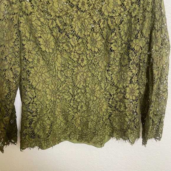 ⭐️ Lace Work Business Casual Classy Chic Glam Posh Hipster Hippie Hip Blouse Top - Picture 4 of 7